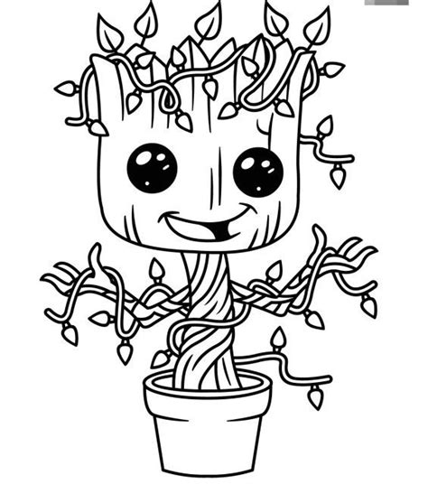 elegant baby groot coloring page  boy coloring marvel coloring