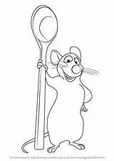 Ratatouille Remy Rat Drawingtutorials101 Depuis sketch template