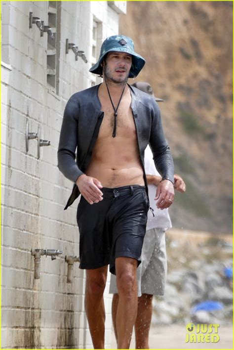 Adam Brody Bares His Abs During Surf Day With Wife Leighton Meester
