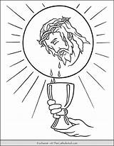 Eucharist Jesus Chalice Thecatholickid Sacrament Cnt sketch template