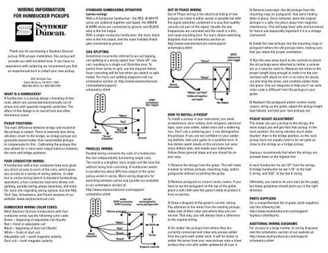 seymour duncan humbucker  parallel wiring diagram  faceitsaloncom