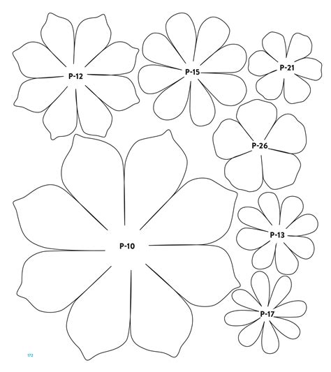 printable paper flower template