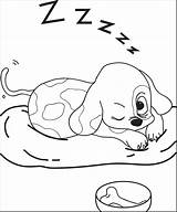 Puppy Sleepy sketch template