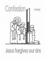 Coloring Catholic Kids Confession Pages Reconciliation First Sacrament Going Jesus Printable Drawing Colouring Color Confessions Religious Draw Teacherspayteachers Boy Airplane sketch template