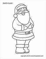 Santa Claus Printable Large Coloring Pages Colored Firstpalette Christmas Print Templates Preschool Crafts sketch template