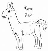 Coloring Alpaca Llama Pages Cute Color Getcolorings Printable sketch template