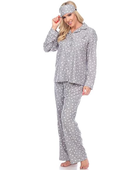 white mark women s pajama set 3 piece and reviews all pajamas robes