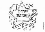 Birthday Happy Coloring Pages Kids Color Printable Print sketch template