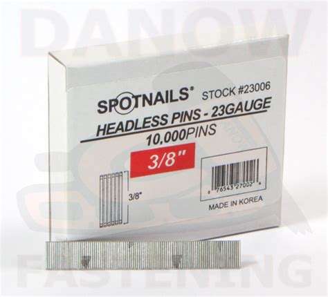 3 8 Galv 23 Gauge Headless Pin Nails Spotnails 23006 10 000 Per