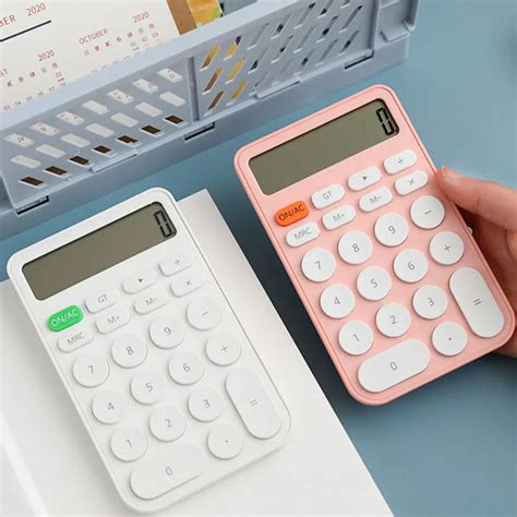 calculatricerose calculatrice  main simple couleur bonbon assistant
