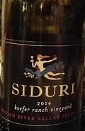 Image result for Siduri Pinot Noir Keefer Ranch. Size: 120 x 185. Source: www.cellartracker.com