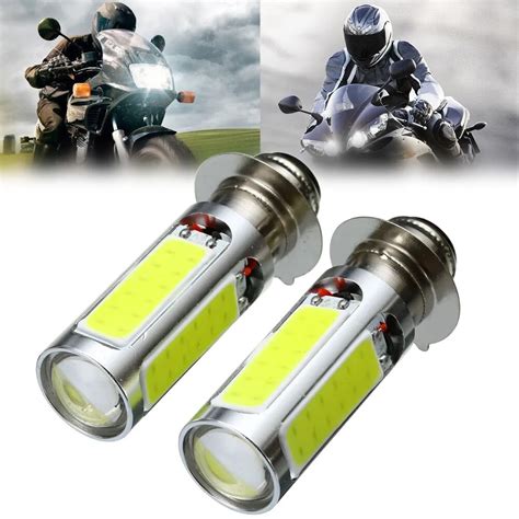 pair   hm pxd  led motorcycle atv headlight fog light bulb  white