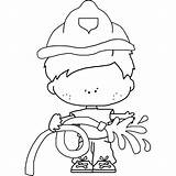 Firefighter Hose Coloring Pages Fire sketch template