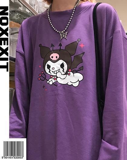 Noxexit X Kuromi クロミ 𝐋𝐎𝐍𝐆 𝐒𝐋𝐄𝐄𝐕𝐄 Hello Kitty Clothes Cool Outfits