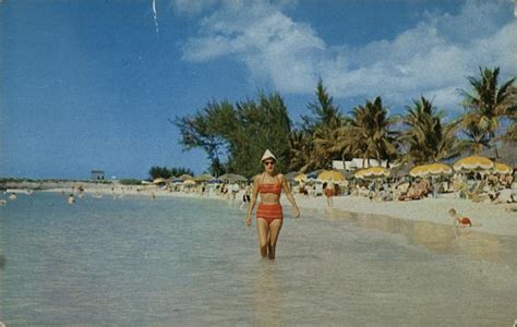 paradise beach nassau bahamas caribbean islands postcard