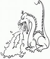 Dragon Fire Breathing Coloring Pages Drawing Getdrawings sketch template