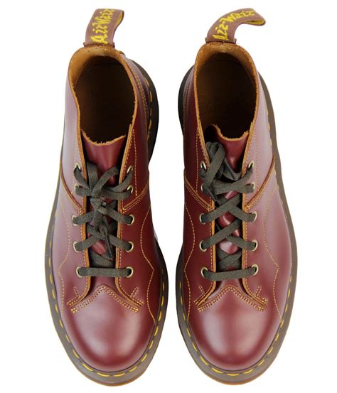 dr martens church retro mod smooth leather monkey boots oxblood