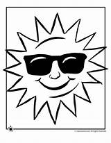 Coloring Sun Pages Weather Summer Clipart Line Sunglasses Clip Hot Shades Kids Printable Cliparts Gif Library Temperature Print Use Books sketch template