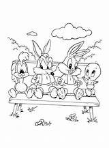 Looney Tunes Coloring Pages Kids Easy Print Printable Characters sketch template
