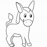 Pages Donkey Colouring Preschool Printable Coloring Animals Kids sketch template