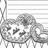 Lebkuchenherzen Gingerbread Oktoberfest sketch template