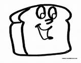 Bread Coloring Pages Piece sketch template