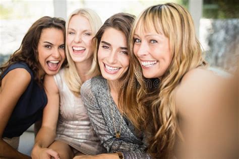 Group Of Beautiful Women Having Fun Stock Image Image Of Hair