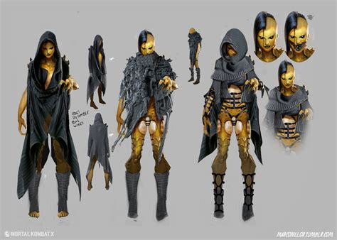 Mortal Kombat X Concept Art For Cassie Cage Dvorah Jax And Many More