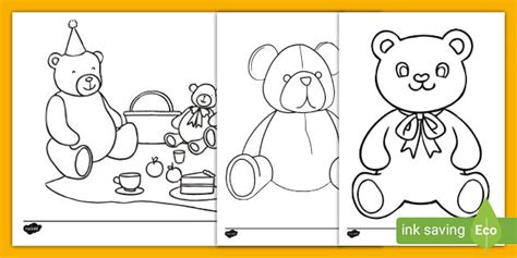 teddy bear colouring pages junior  senior infants