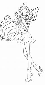 Winx Bloom Colorare Disegni Mermaid Sirenix Enchantix Fairy sketch template