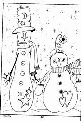 Snowman Snowmen sketch template