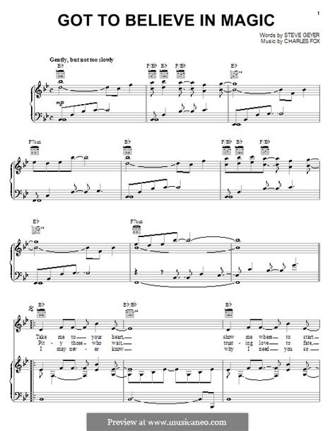 Got To Believe In Magic By S Geyer Sheet Music On Musicaneo