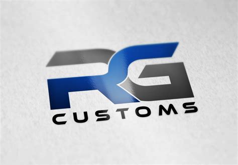 modern bold metal fabrication logo designs  rg customs  metal