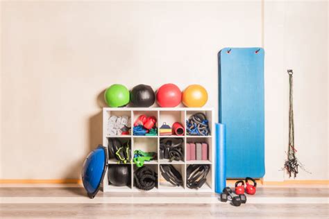 home gym shelf ideas organize  exercise equipment   pro