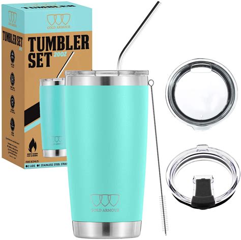 20 oz tumbler 5 piece stainless steel insulated water and coffee cup