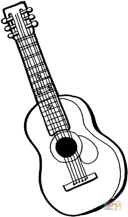 string guitar coloring page  printable coloring pages