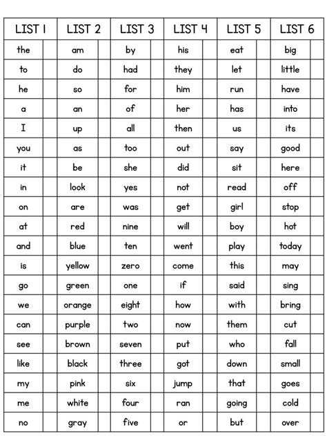 grade sight words worksheets  workssheet list