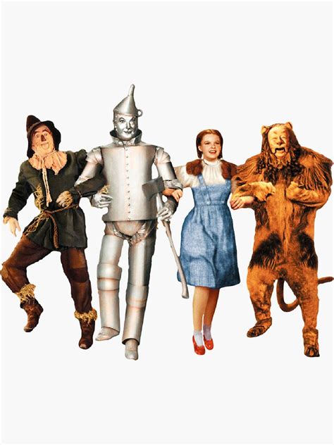 Scarecrow Tin Man Dorothy And The Cowardly Lion Sticker By Malcolm
