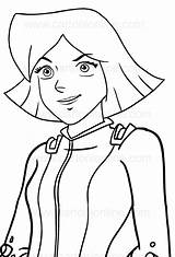 Totally Spies Coloring Clover Ewing Delle Face Drawing sketch template