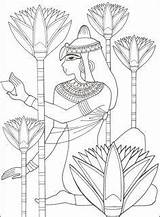 Egypt Egypte Coloriage Cartouche Dessin Colorier égyptien Coloriages Pharaon Cleopatra Goblet Egyptain Imprimer Egito Embroidery Adults Adultes école Floyd Paty sketch template