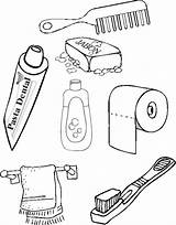 Aseo Higiene Utiles Preescolar Tablero sketch template
