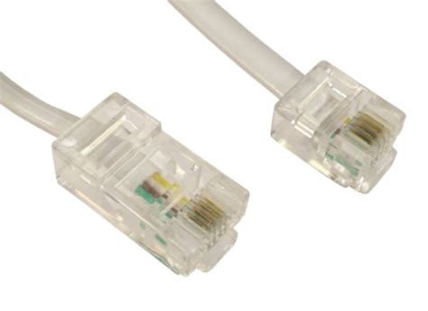 rhinocables rj  rj ethernet modem data telephone cable asdl patch lead  white