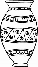 Printable Pots Colouring sketch template