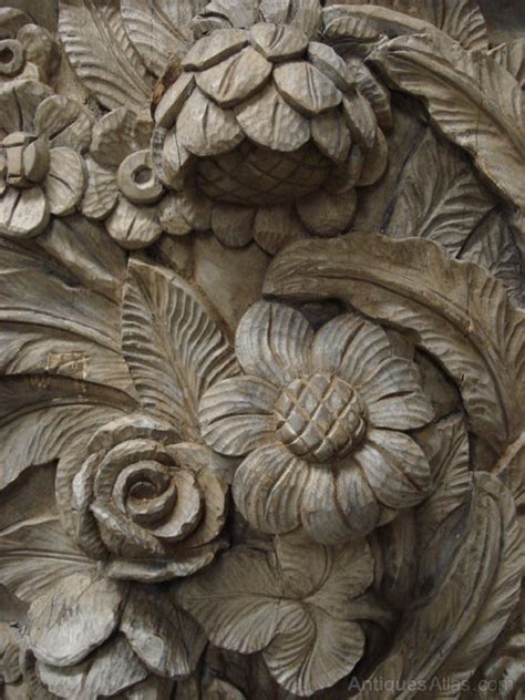 antiques atlas large carved wood decorative panel