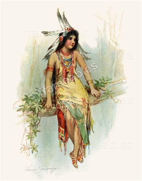 Indian Maiden By Frances Brundage Giclee Art Print New