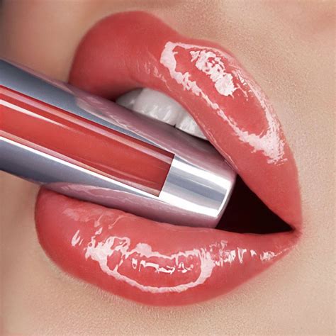 perfect pout clear with a hint of red red lip gloss natural lip