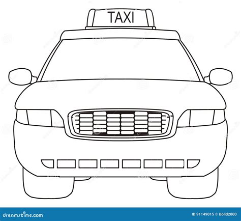 coloring taxi car stock illustration illustration  checkerboard