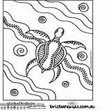Aboriginal Colouring Naidoc Indigenous Dreamtime Mabo Strait Islander Turtle Digication sketch template