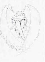Drawing Angel Drawings Crying Deviantart Easy Pencil Sketches Simple Sad Angels Girl Base Anime Wings Choose Board Poses sketch template