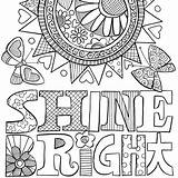 Shine Bright Coloring Instagram Susan sketch template